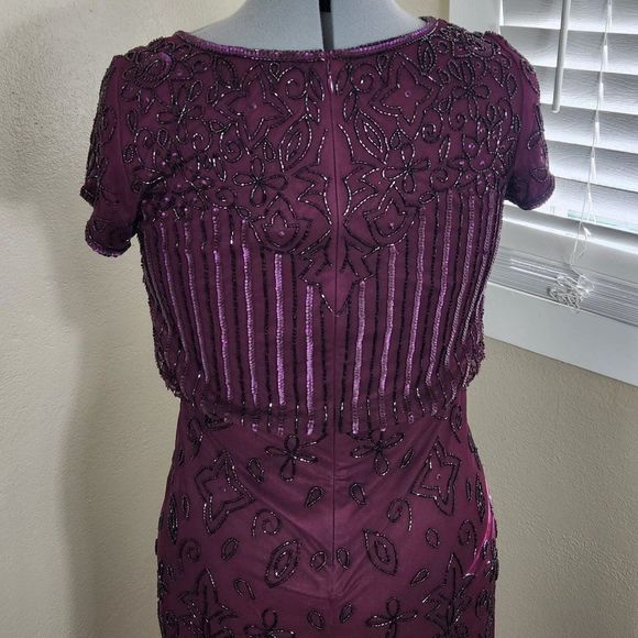 Adrianna Papell Beaded Blouson Gown - Picture 6 of 16